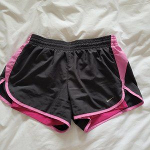 NIKE Pink and Black Shorts with compression shorts